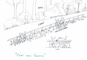 Detall d'un dels elements en un disseny més ampli